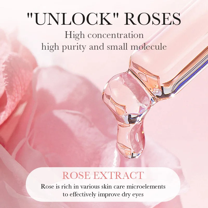 60PCS BIOAQUA Rose Hyaluronic Acid Eye Masks – Anti-Dark Circles, Eye Bags, Moisturizing & Firming Skincare Patches