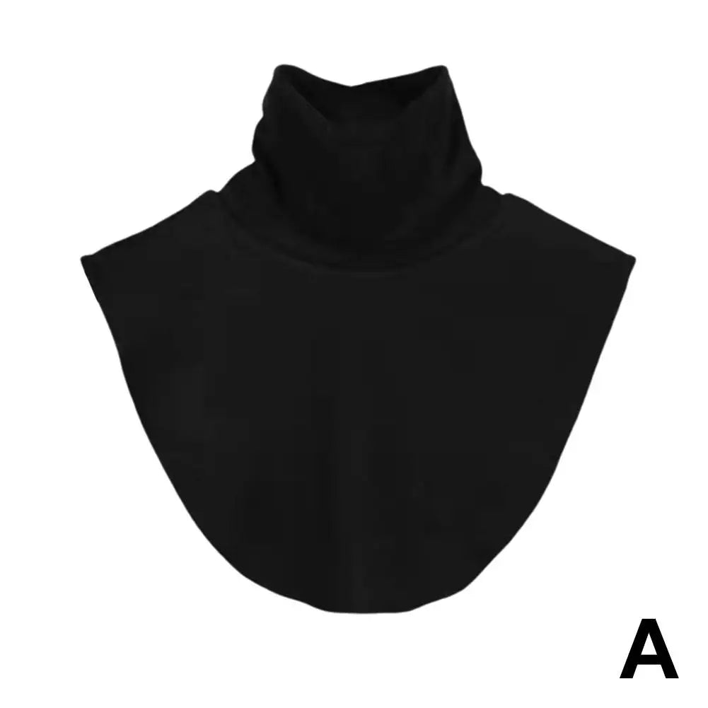 Women's Detachable High-Neck Collar - Soft Elastic Jersey False Collar and Neck Warmer in Solid Colors