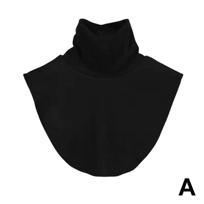 Women's Detachable High-Neck Collar - Soft Elastic Jersey False Collar and Neck Warmer in Solid Colors