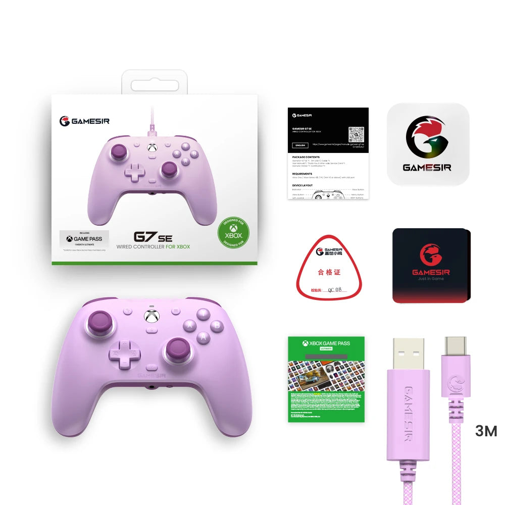 GameSir G7 SE Wired Xbox Controller — Gamepad for Xbox Series X, Series S & Xbox One with Hall Effect Joystick