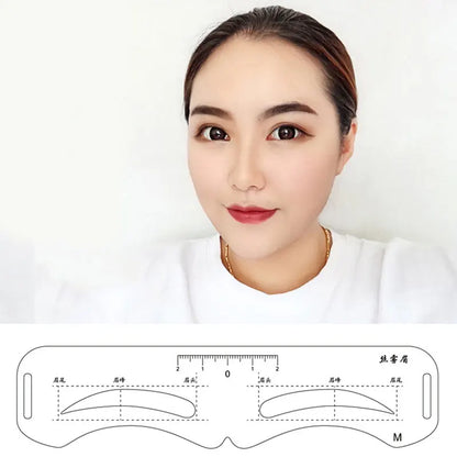 Reusable Eyebrow Stencil Set – Soft Ruler Brow Definer & Styling Template for Precise Grooming
