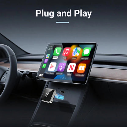XUDA 2-in-1 Wired & Wireless CarPlay Android Auto Adapter – USB Dongle Smart Mini Box for OEM Car Stereo, Plug & Play Bluetooth