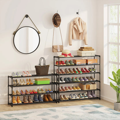 Tribesigns 10-Tier Shoe Rack Organizer – Vertical Shoe Shelf with 4 Drawer Bins, Holds 32 Pairs for Closet & Entryway