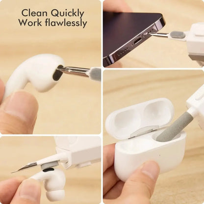 8-in-1 Computer Cleaning Kit: Microfiber Screen Cleaner, Earphone Cleaning Brush, Keycap Puller, and More - Camera, Tablet, Tools Included