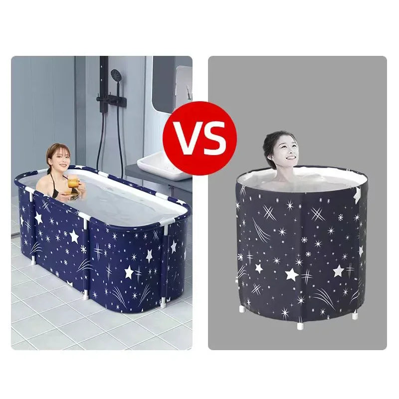 Foldable Portable Bath Tub – Ice & Hot Tub for Baby, Pet Bath, Foot Spa, Outdoor Camping & Vehicle-Mounted Use