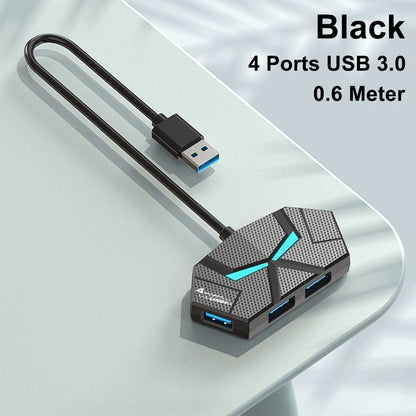 7-Port USB 3.0 Hub Type-C Docking Station — High-Speed 5Gbps Adapter for Laptop, Hard Drive, Mouse & Keyboard