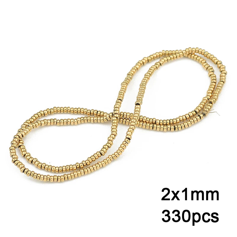 3A+ Retention Color Hematite Beads – Star & Heart Shapes, Gold-Plated Natural Stones for DIY Jewelry & Bracelets