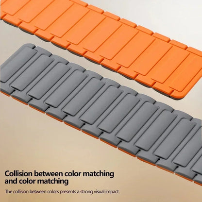 Magnetic Silicone Sports Band for Apple Watch — Fits Ultra 2 (49mm) & Series 9/8/7/6/5/4/SE/3 (38–45mm)