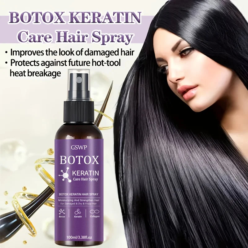 GSWP Botox Keratin Hair Treatment Spray - Leave-In Moisturizing Formula to Strengthen Hair, Reduce Tangles & Split Ends