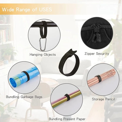 100PCS Reusable Nylon Cable Ties – Adjustable Cable Organizer Straps for Wire, Mouse & Earphone Management