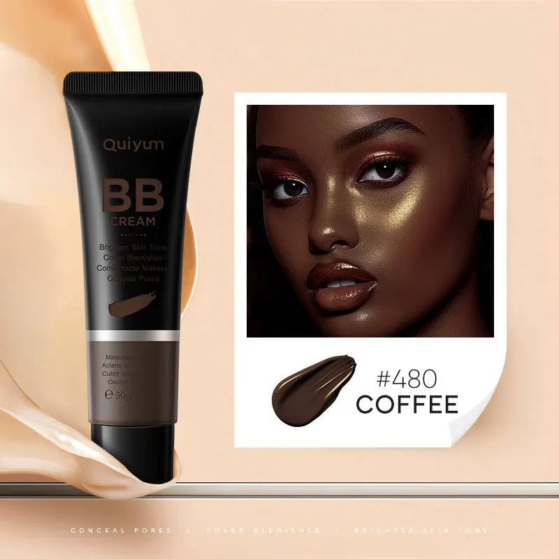 High Coverage BB Cream Foundation – Waterproof Long-Lasting Concealer & Brightening Face Primer for Natural Contour Makeup Base