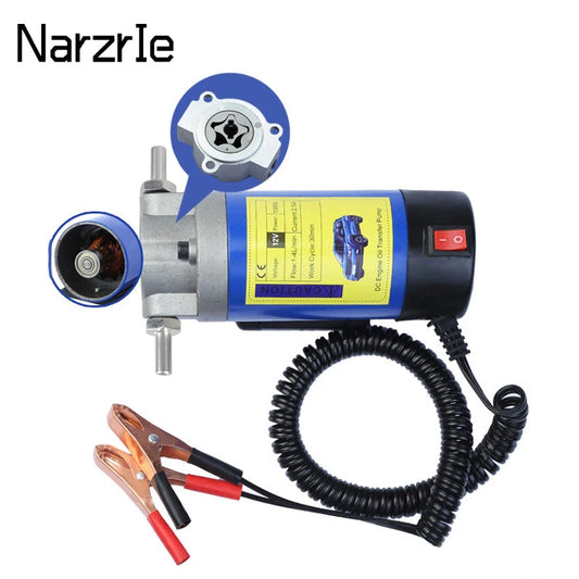Portable Oil Transfer Pump 1-4L/min | 12V Electric Fluid Extractor & Siphon Tool for Cars, Motorcycles & Boats