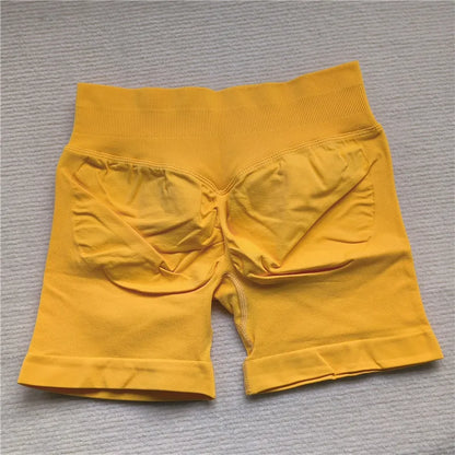 Women’s Gym Impact Running Shorts — Seamless Scrunch Butt Biker & Yoga Athletic Leggings