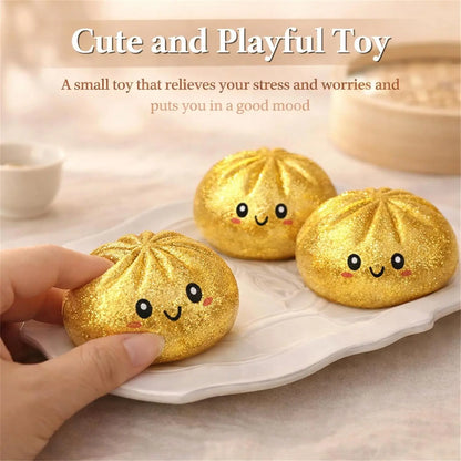a2027 Glitter Dumpling Squishy – Sensory Squeeze Toy with Box for Stress Relief