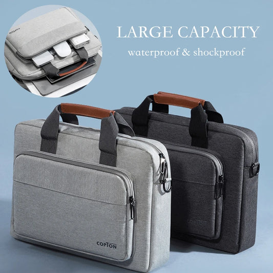 Men's Laptop Bag for 13.3-15.6 Inch Laptops - Compatible with MacBook Air/Pro, HP, Huawei, Asus, Acer, Dell, Xiaomi, Lenovo, Shoulder Handbag and Briefcase