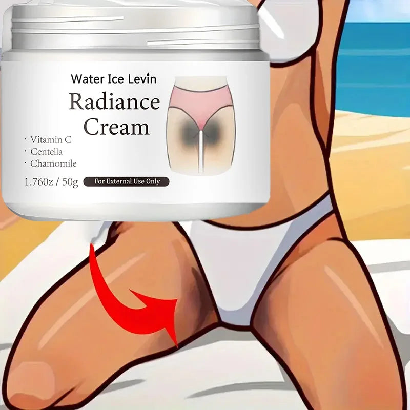 50g Brightening Body Cream with Vitamin C – Moisturizing Formula for Underarms, Joints & Inner Thigh Skin Care, Smooth & Even-Tone Appearance