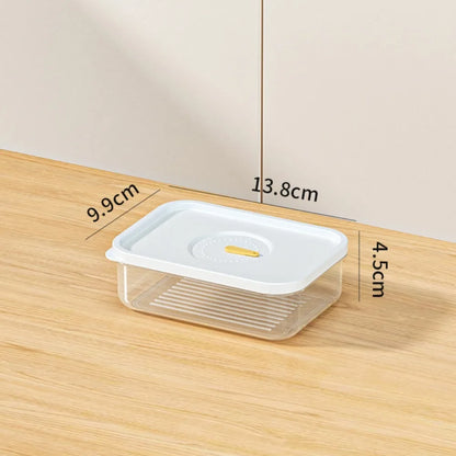 Portable Transparent Food Grade Fruit & Meat Storage Box – Fridge Organizer Container