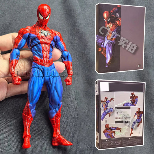 New CT Toys Spider-Man Figure — Amazing Yamaguchi Spider-Man 2.0, Anti-Venom Agent Anime Action Figure, Mafex SHF Collectible Toy Gift