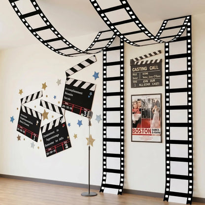 Large Movie Night Photo Booth Props - Polyester Movie Theater Frame for Kids’ First Birthdays, Weddings and DIY Party Decorations