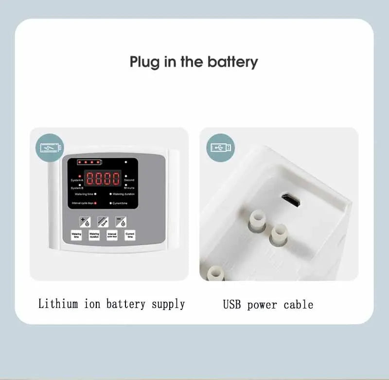 Solar Drip Irrigation System with Dual Pump & Timer | Automatic Plant Watering Device for Gardens