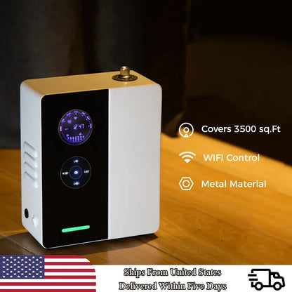 500m³ WiFi Perfume Diffuser – Electric Air Freshener & Environmental Fragrance Purifier, 200ML Capacity, Smart Home HVAC Metal Body