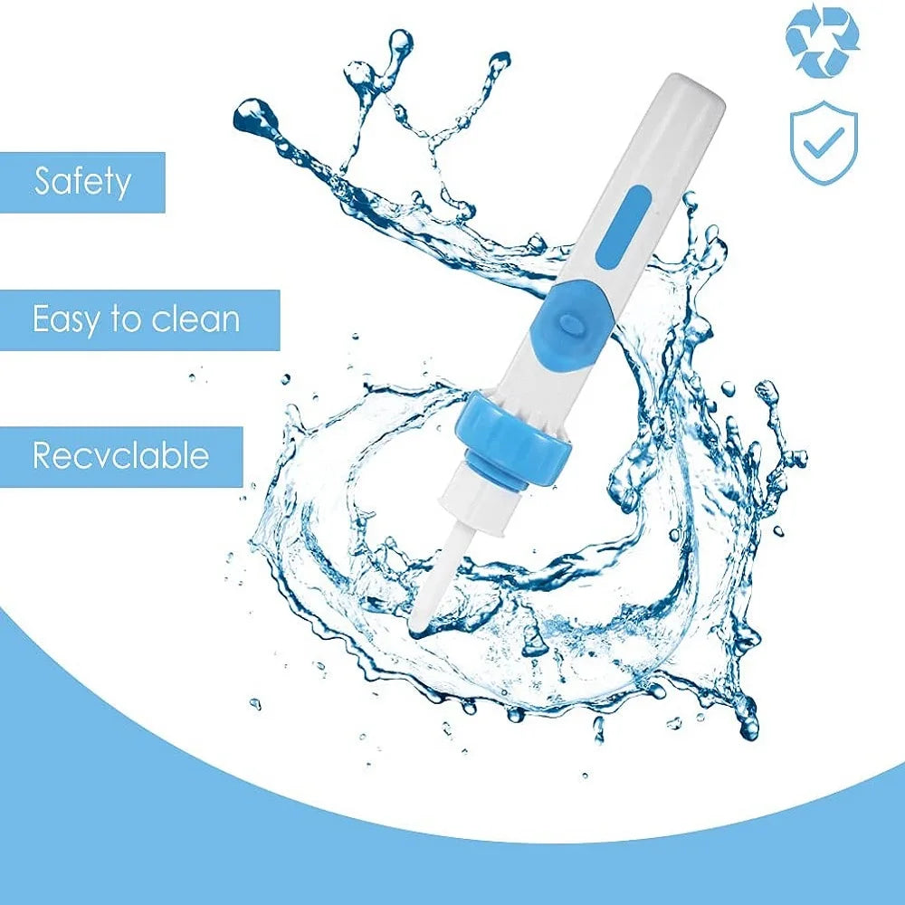 Cordless Electric Ear Cleaner Set - Painless Vibration Ear Spoon Tool for Safe Ear Wax Removal in Adults & Children