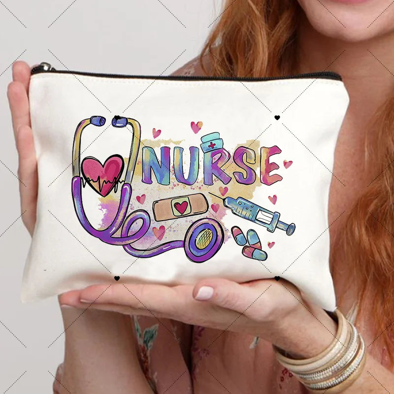 High-Quality Square Pillowcase — Washable Living Room Sofa Cushion Cover with “Thanks to Nurse” Print for Home & Office Decor