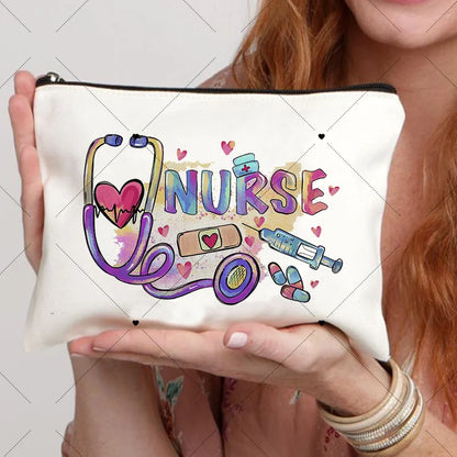 High-Quality Square Pillowcase — Washable Living Room Sofa Cushion Cover with “Thanks to Nurse” Print for Home & Office Decor