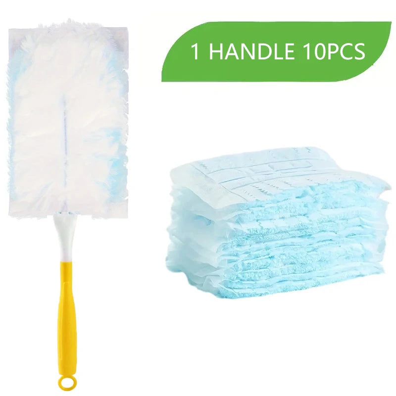 10 Count Disposable Duster Refills - Replacement Dusting Pads Compatible with Swiffer Duster