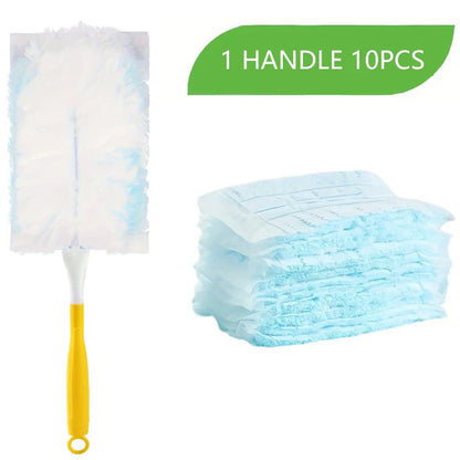 10 Count Disposable Duster Refills - Replacement Dusting Pads Compatible with Swiffer Duster