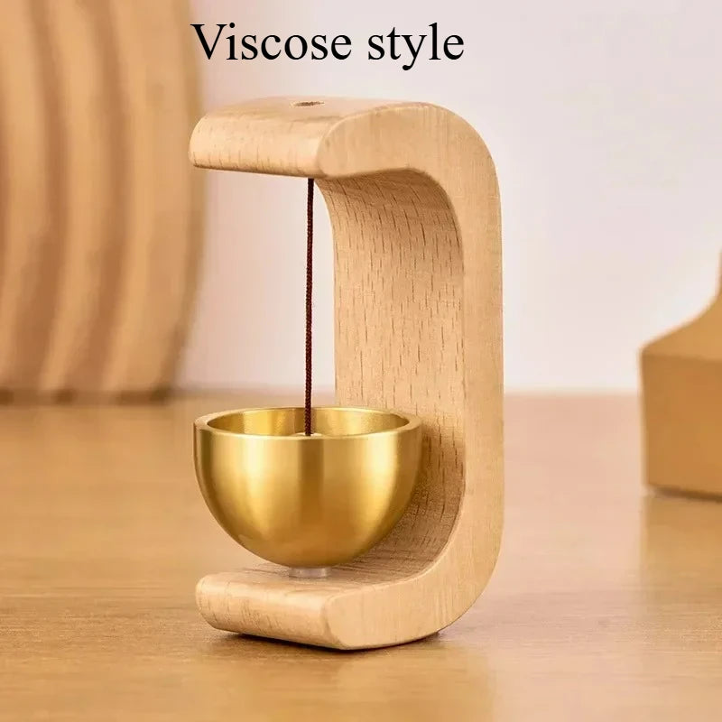 Dopamine Magnetic Indoor Wind Chime – Oak & Walnut Copper Doorbell for Home Decor