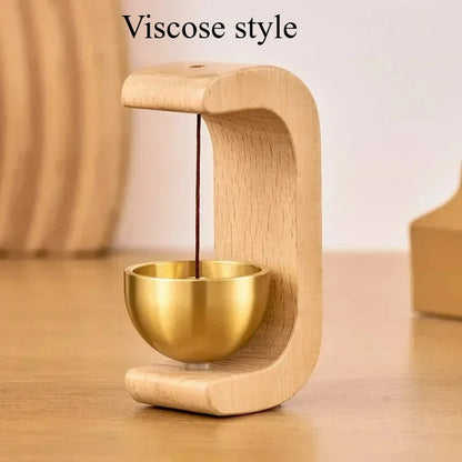 Dopamine Magnetic Indoor Wind Chime – Oak & Walnut Copper Doorbell for Home Decor