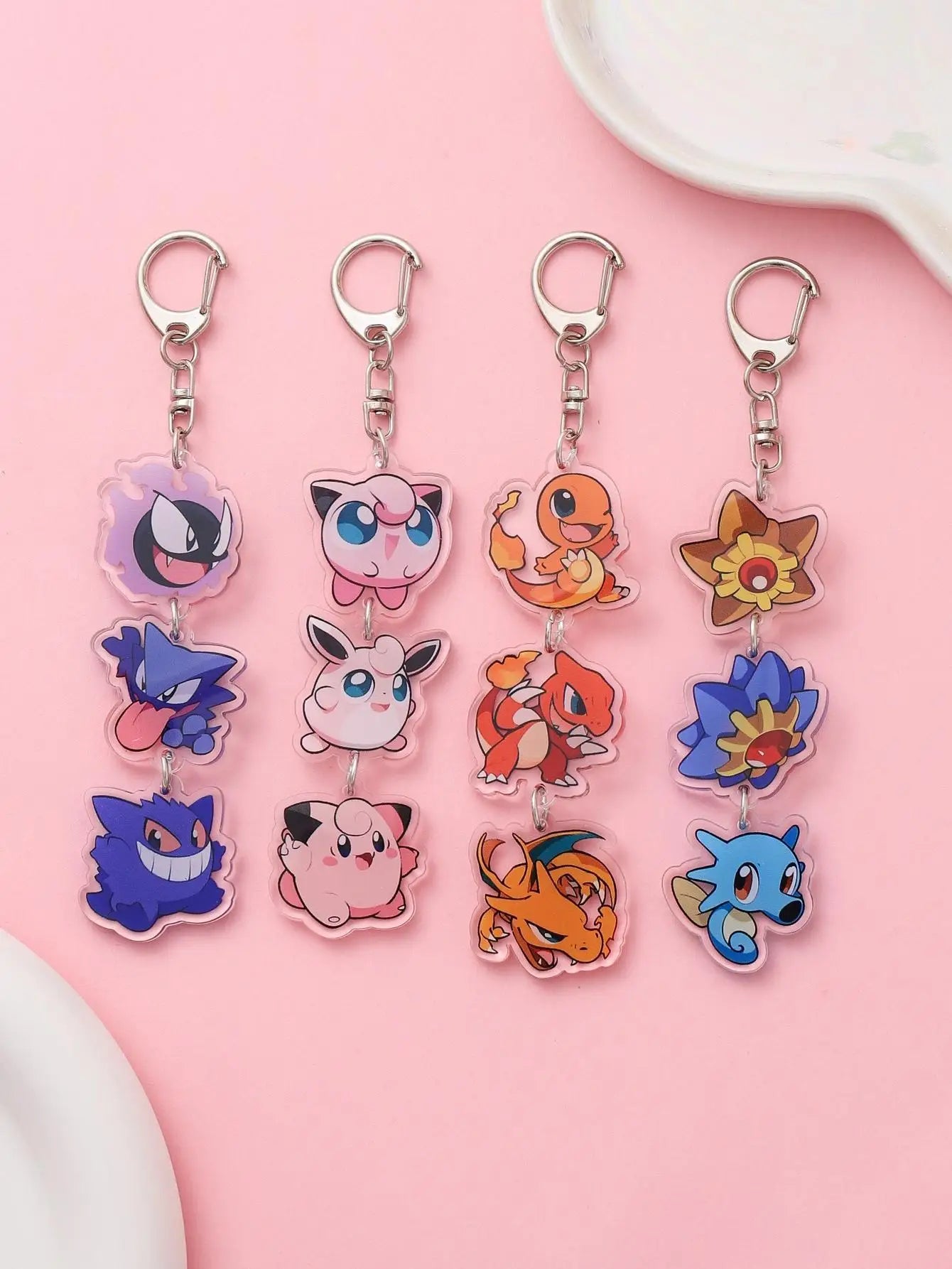 Anime Acrylic Keychain – Cute Cartoon Car Bag Pendant, Creative Gift for Friends & Fans, Fun Keyring Charm