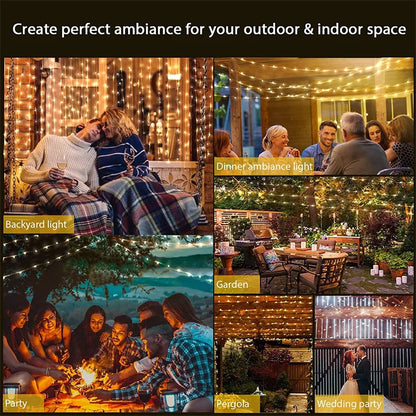 USB LED Fairy String Lights - 20M 200LED Copper Wire Garland for Christmas, Wedding & Outdoor Decor