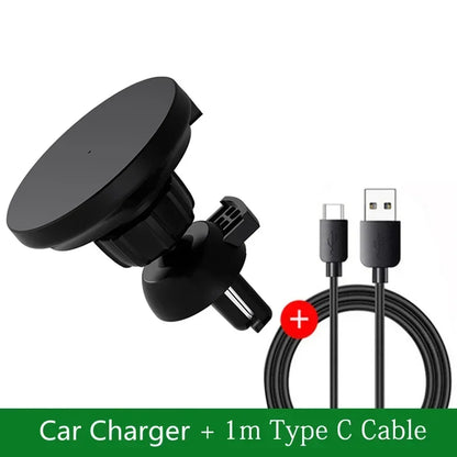 30W Magnetic Wireless Car Charger Stand – Fast Air Vent Mount for iPhone 15/14/13/12 Pro Max/Mini