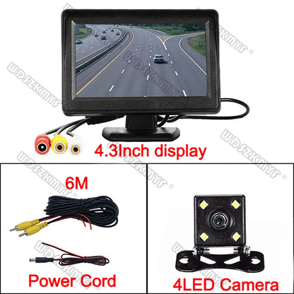 4.3" Car Rear View Monitor – Easy-Install Reversing Camera for Parking System & Vehicle Safety