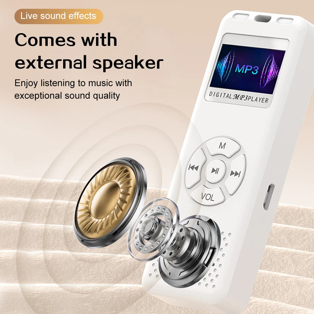 Mini Digital Voice Recorder & MP3 Player – FM Radio with HiFi Sound Quality