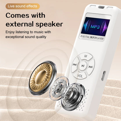 Mini Digital Voice Recorder & MP3 Player – FM Radio with HiFi Sound Quality