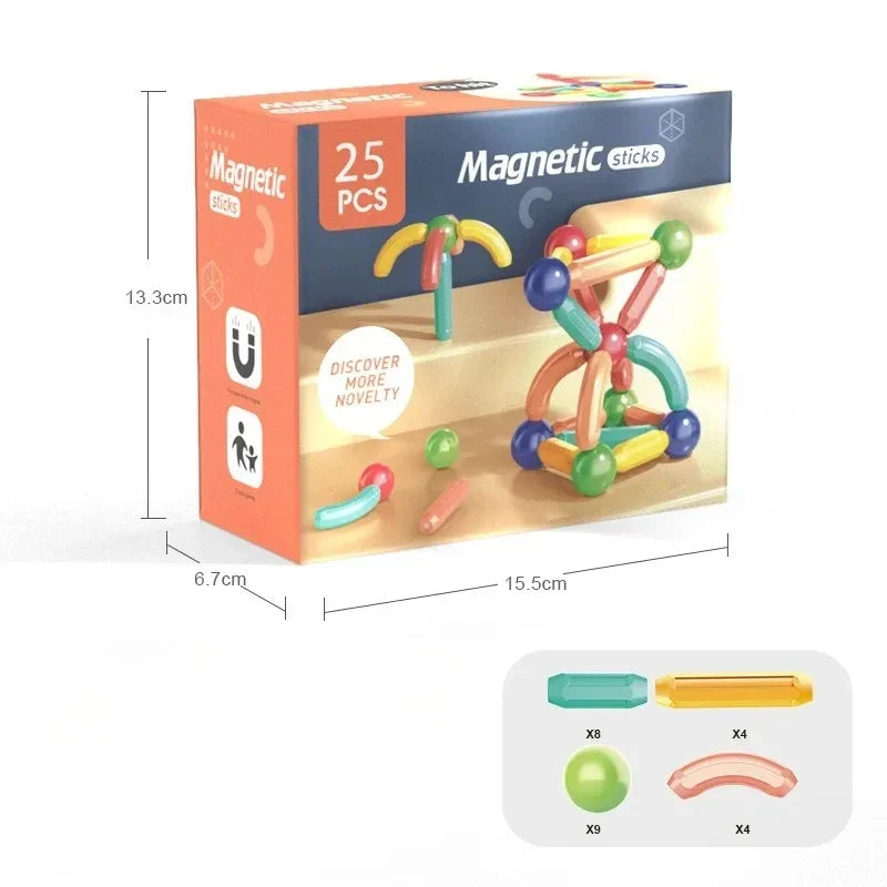 Magnetic Building Block Cube Set - Creative STEM Puzzle Toy for Baby Brain Development & Early Learning