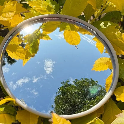 Mini Round Selfie Mirror - 7.5cm/9.5cm Portable Convex Wide-Angle Mirror for iPhone, Samsung & Vlogging
