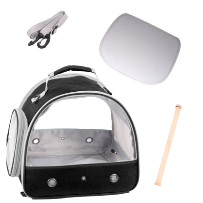 Portable Clear Bird Parrot Transport Cage - Breathable Bird Carrier Travel Bag with Small Pet Access Window, Collapsible Outdoor Bag