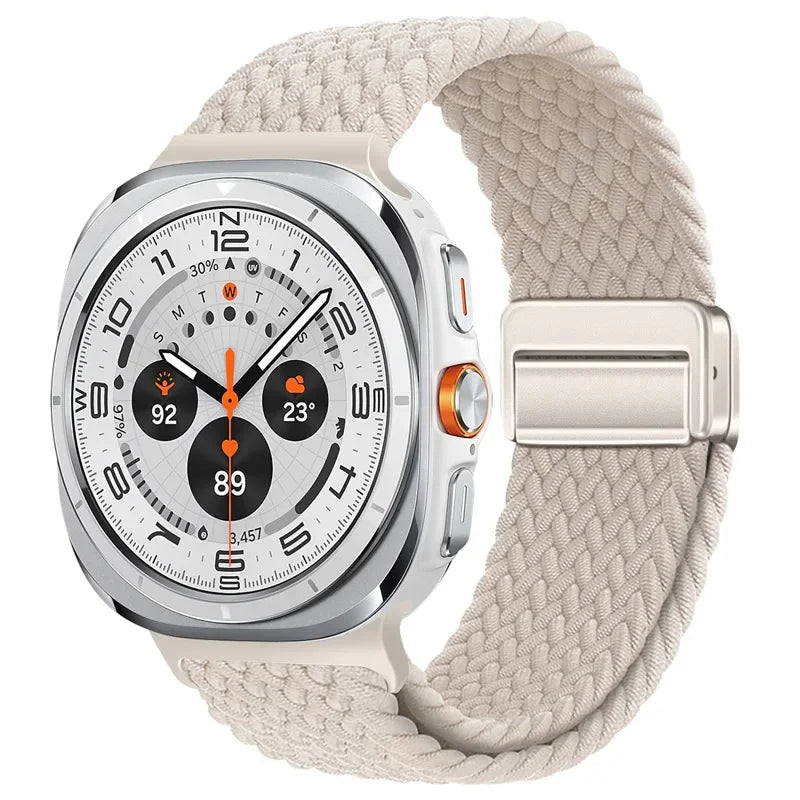 Magnetic Nylon Strap for Samsung Galaxy Watch Ultra 47mm – Adjustable Loop Bracelet Band Accessory