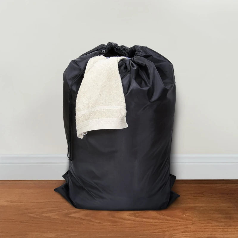 Large Heavy-Duty Polyester Laundry Bag — Drawstring Backpack for School & Camping