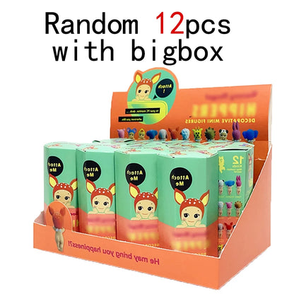 Cute Animal & Fruit Series Blind Box Figures – 8cm Anime Dolls, Car Ornaments & Collectible Gifts