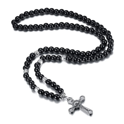 Men's Tibetan Phurba Kilaya Necklace – Tiger’s Eye & Lava Stone Spiritual Dagger Jewelry