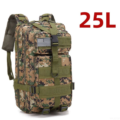 25L/50L Nylon Waterproof Backpack - Outdoor Trekking, Fishing, Hunting, Tactical Sports Rucksack for Camping & Hiking