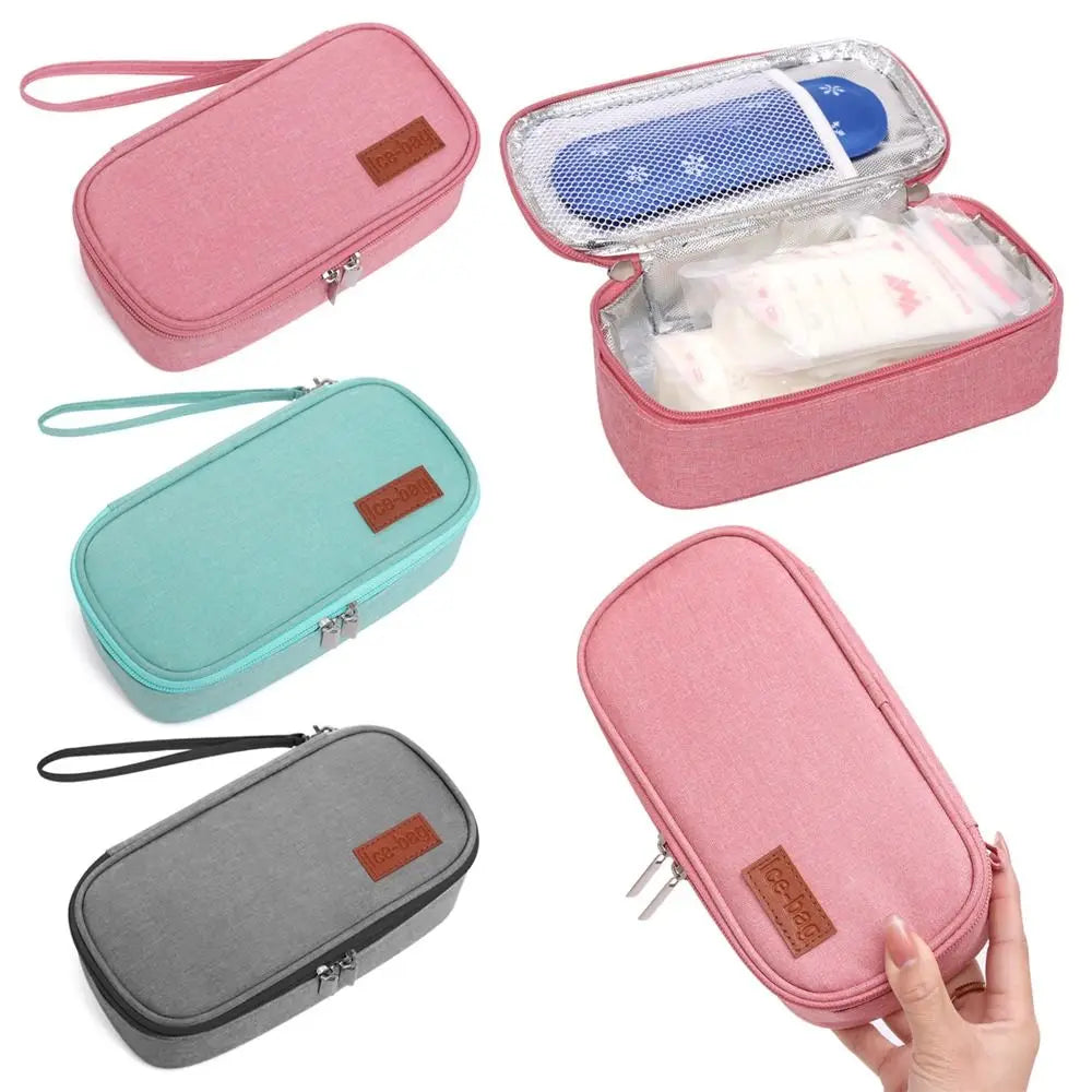 Candy Color Insulin Cooling Bag - Gel-Free Drug Freezer, Thermal Insulated Pill Protector for Diabetes, Portable Medical Cooler