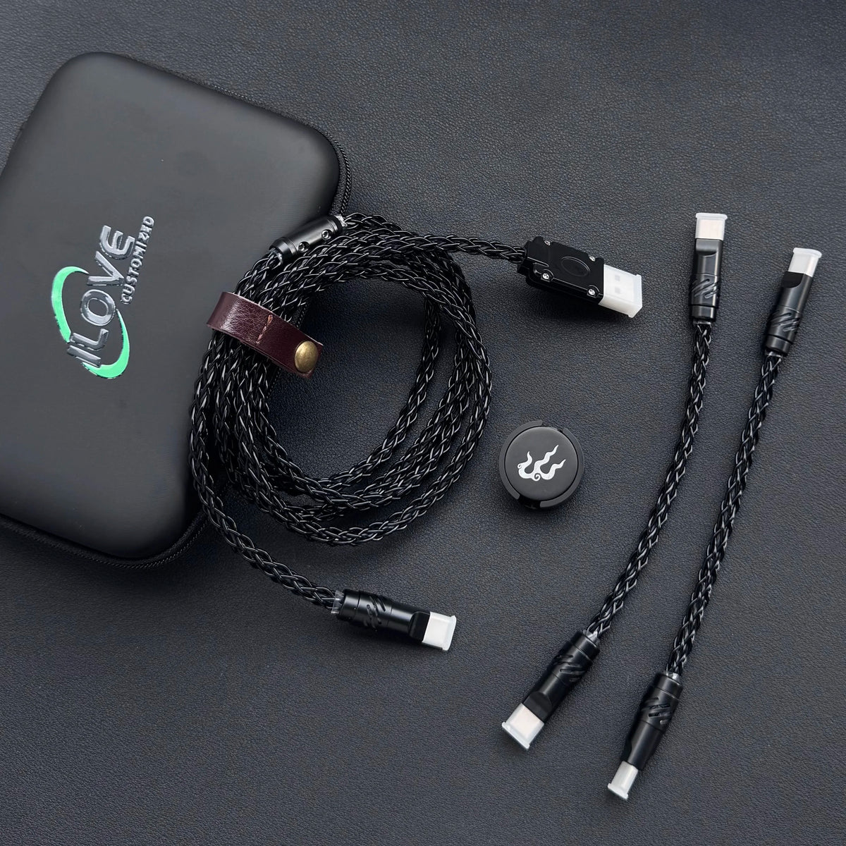 8K Gaming Keyboard USB-C Cable – Single-Crystal Copper Magnetic LED Cable for Esports Hubs and HMLAB Hubs