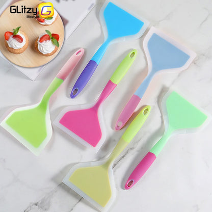 Silicone Spatula Cooking Utensil - Versatile Kitchen Scraper for Beef, Meat, Eggs, and Pizza, Non-Stick Shovel (Random Color)