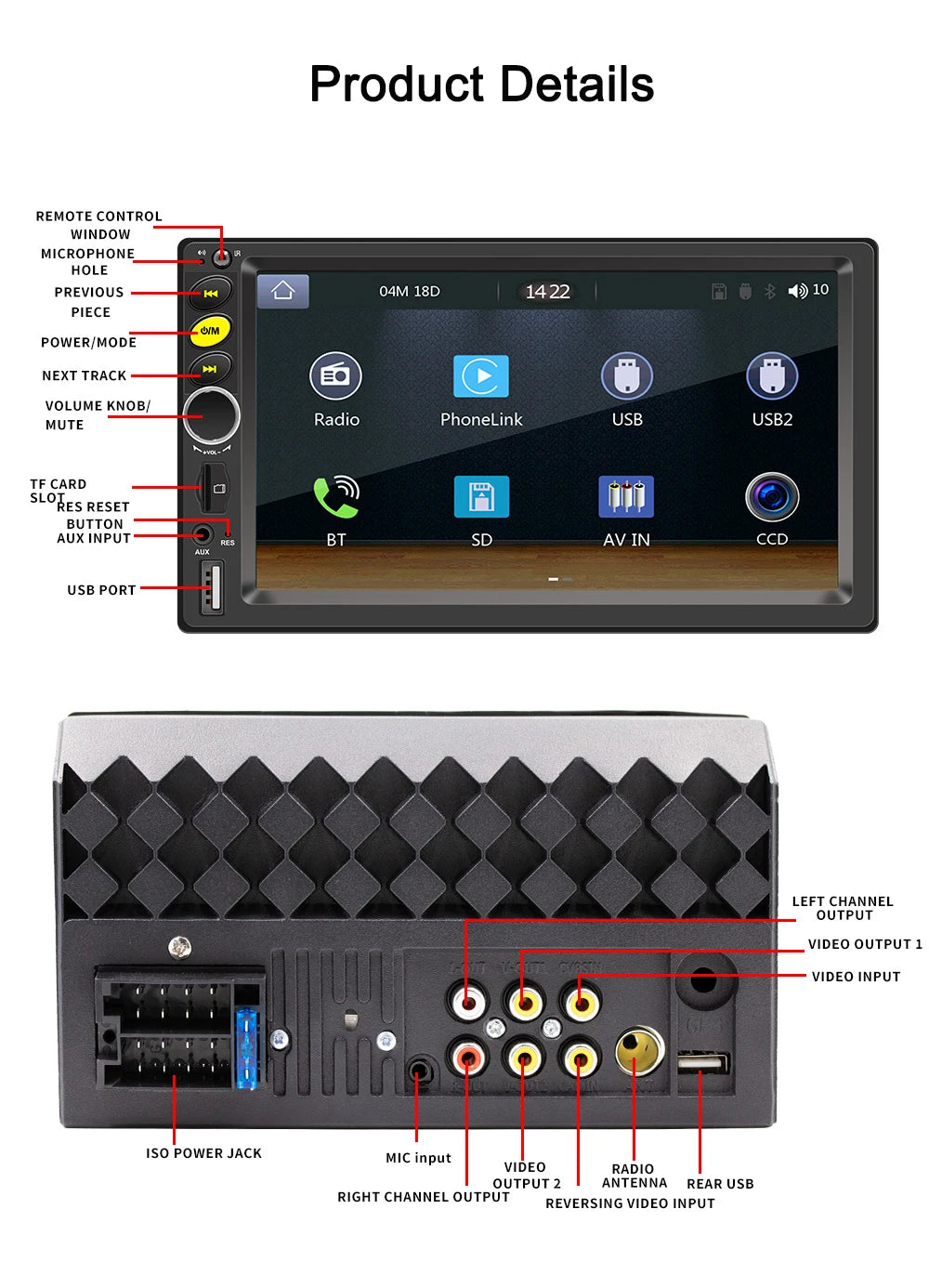 Android 13 Car Radio — 7/9/10" 2-DIN GPS Multimedia Player with 64GB, Wireless CarPlay & Android Auto